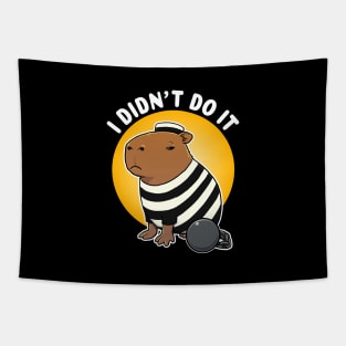 I didn't do it Capybara Jail Tapestry