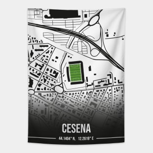 Cesena FC Stadium Map Design Tapestry