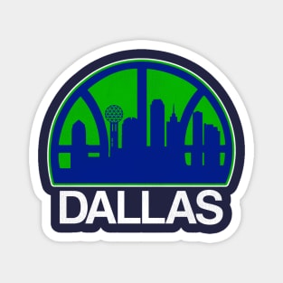 Dallas Basketball Skyline Magnet