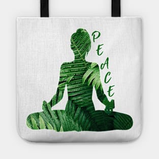 Yoga pose meditation - nature Tote