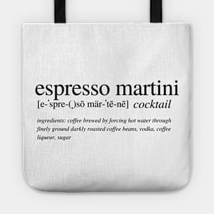 The Espresso Martini cocktail Tote