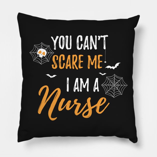 Halloween Unicorn You Can't Scare Me I Am a Nurse / Funny Nurse Fall Autumn Saying Pillow by WassilArt