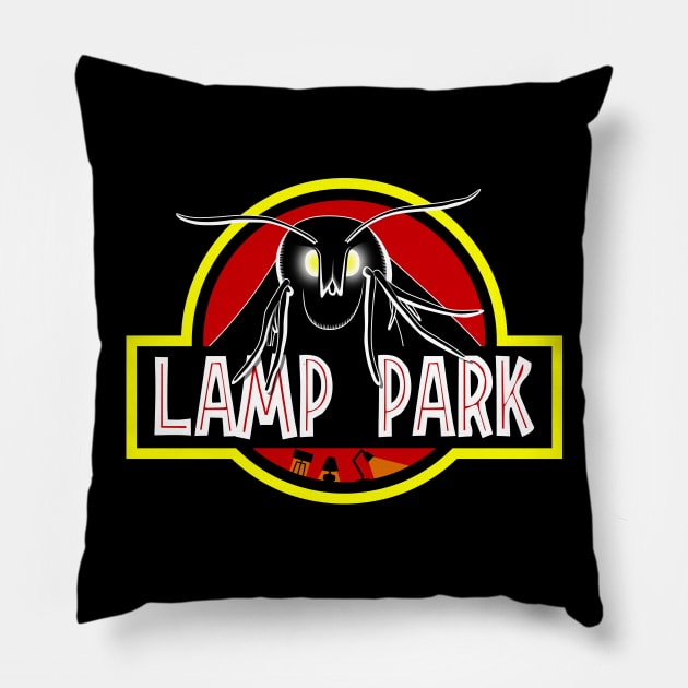 Lamp Park (moth lamp) Pillow by Bomdesignz