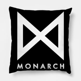 Monarch legacy of monster black and white logo Pillow