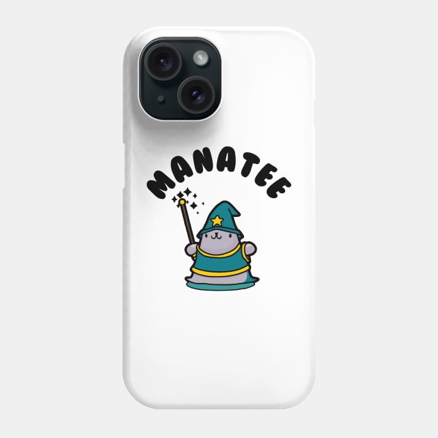 Manatee Magician Kawaii Fantasy Pun Phone Case by Daytone