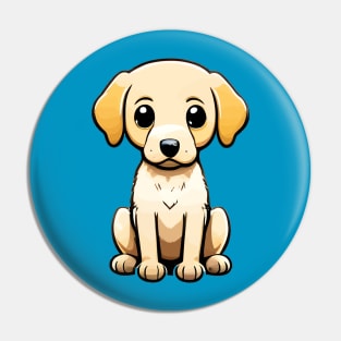 Kawaii Yellow Labrador Retriever Dog Pin