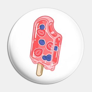 Strawberry blueberry popsicle Pin