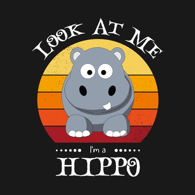 Funny Halloween Animal Look At Me Im a Hippo by Art master