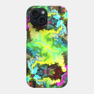 Psychedelic Hippie Square Green Pink and Purple Phone Case