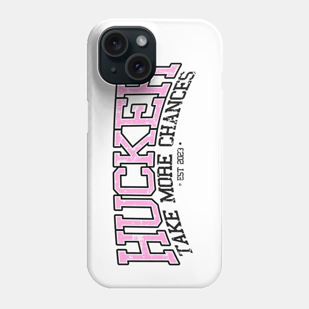 HUCKER "Take More Chances" Collegiate Pink Phone Case by Hucker Apparel