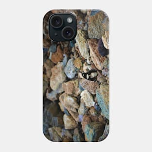 Hypolimnas misippus Butterfly on some rocks Phone Case