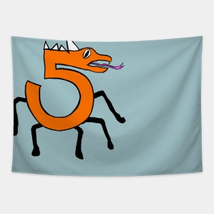 Monster Number 5 - happy 5th birthday little monster! Tapestry