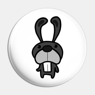 Grey rabbit is happy Pin