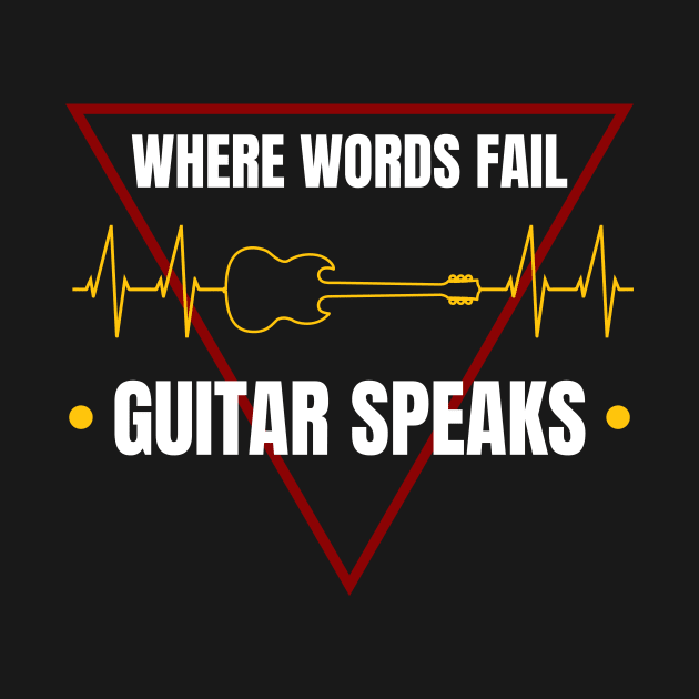 Guitar Heartbeat Line - Guitar Quotes by WIZECROW