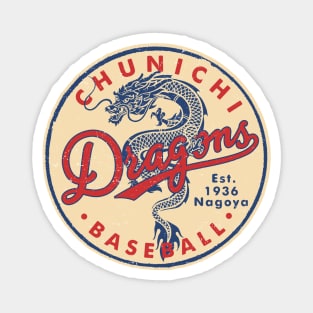 Vintage Chunichi Dragons 1 by Buck Tee Original Magnet