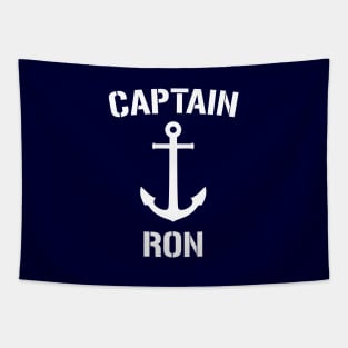 Nautical Captain Ron Personalized Boat Anchor Tapestry