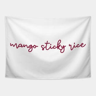 mango sticky rice - maroon red Tapestry