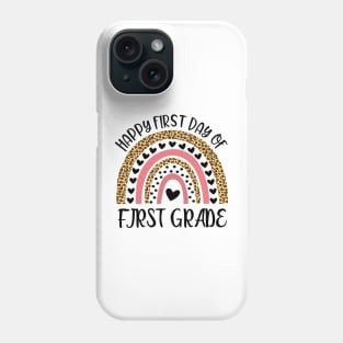 Back To School Rainbow Happy First Day Of First Grade Phone Case