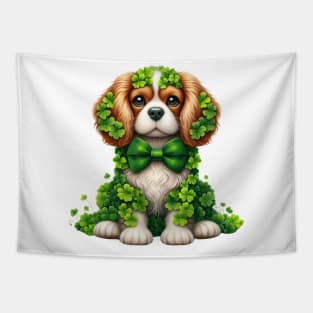 Clover Cavalier King Charles Spaniel Dog St Patricks Day Tapestry