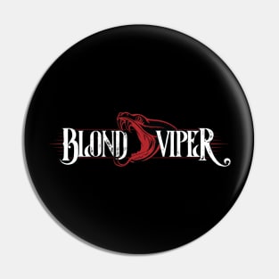 Blond Viper Logo White Pin