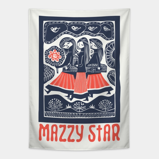 Mazzy Star .. Psychedelic Fan Art Design Tapestry by unknown_pleasures