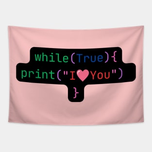 where coding is life - romantic coder Tapestry