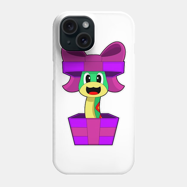 Snake Christmas Package Phone Case by Markus Schnabel