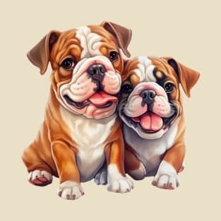 Puppy Pals: Bulldog Duo T-Shirt