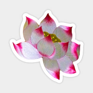 Magnificent Pink Lotus flower embroidery Magnet