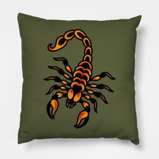 American Traditional Scorpion Pillow