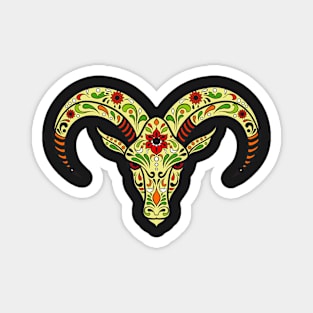 Calavera water buffalo Magnet