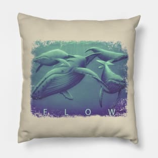 humpback Whales Flow Pillow