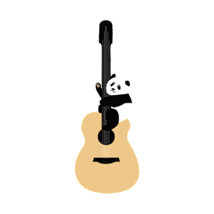 Cute Panda and Guitar T-Shirt