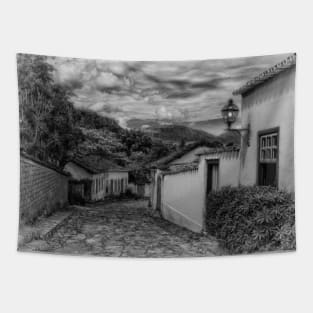 A moody study of a street in Tiradentes. Tapestry