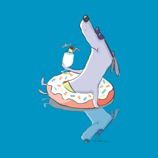 Floating Donut Dog T-Shirt