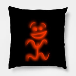 Orange neon monster Pillow