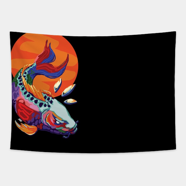 Overcome by CRASHTHEKOI Tapestry by Theorist Club