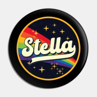 Stella // Rainbow In Space Vintage Style Pin