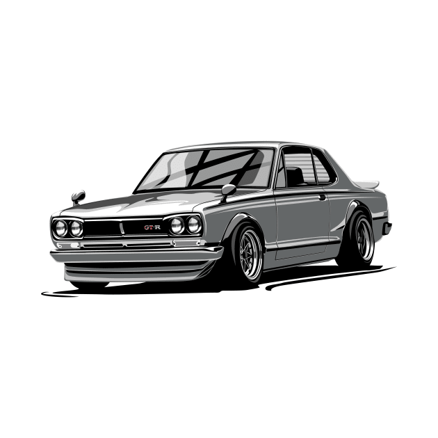 Hakosuka gtr jdm vector art by ASAKDESIGNS