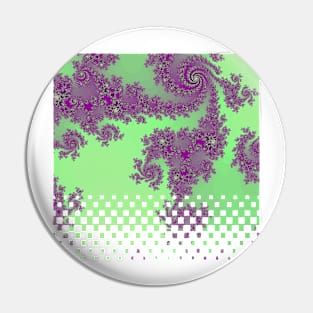 Purple Lace Fractal Art Pin