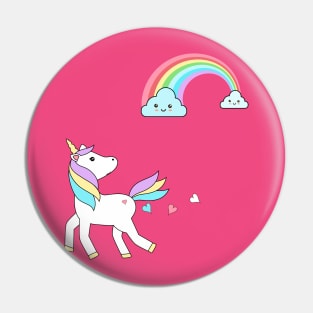 Sweet unicorn and clouds Pin