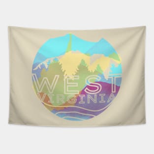 West Virginia 304 Pastel Mountains Tapestry