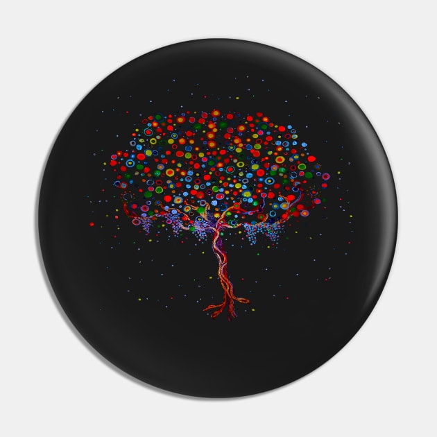 Psychedelic tree Pin by BBNB