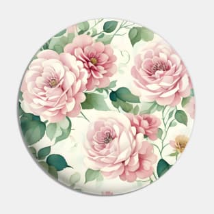 Beautiful Pink watercolor Floral Pattern Pin