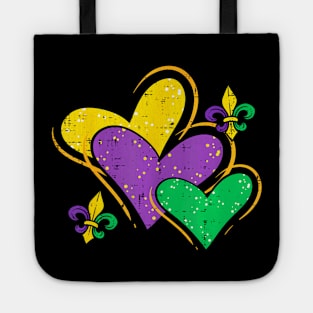 Mardi Gras Hearts Cute Outfit Women Girls Kids Toddler Tote