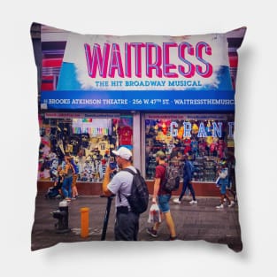 Times Square People Tourists Broadway Street Manhattan NYC Pillow