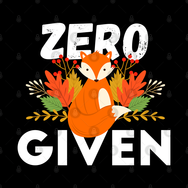 Zero Fox Given Cute Fox in Autumn Leaves by Teeziner