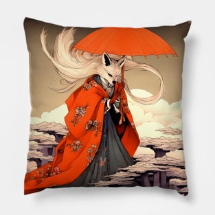 Kitsune: The Japanese Fox of Yokai Japanese Folklore Pillow