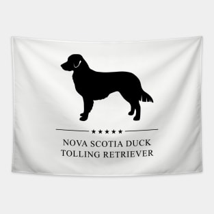 Nova Scotia Duck Tolling Retriever Black Silhouette Tapestry