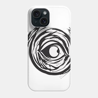 Abstract Monochrome Vortex Design No. 544 Phone Case